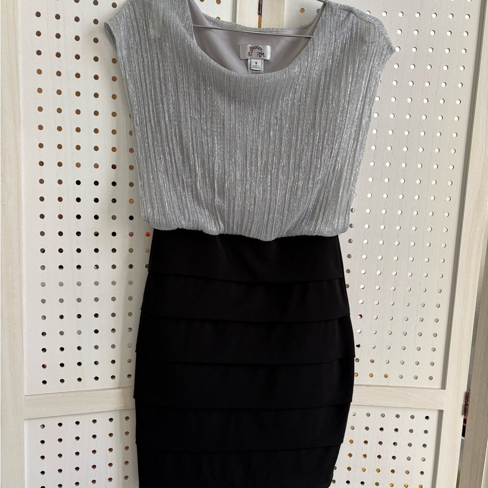 Sweet Storm Silver and Black Dress
